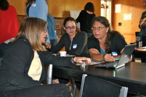 Discussion between attendees at the AHAB stakeholder workshop
