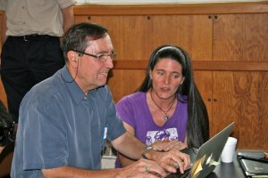 Attendees at the AHAB stakeholder workshop working on laptop