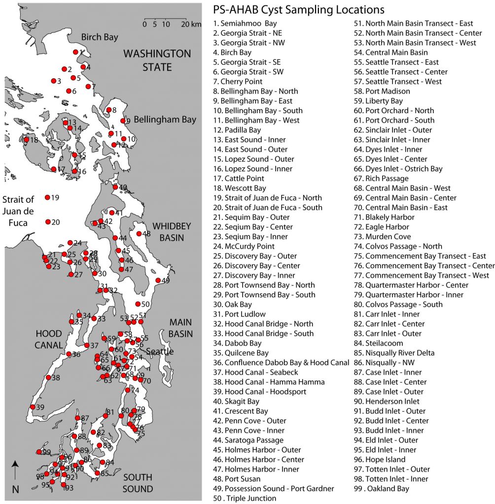 Map of cyst sampling locations