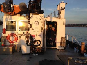 View on deck aboard R/V Barnes