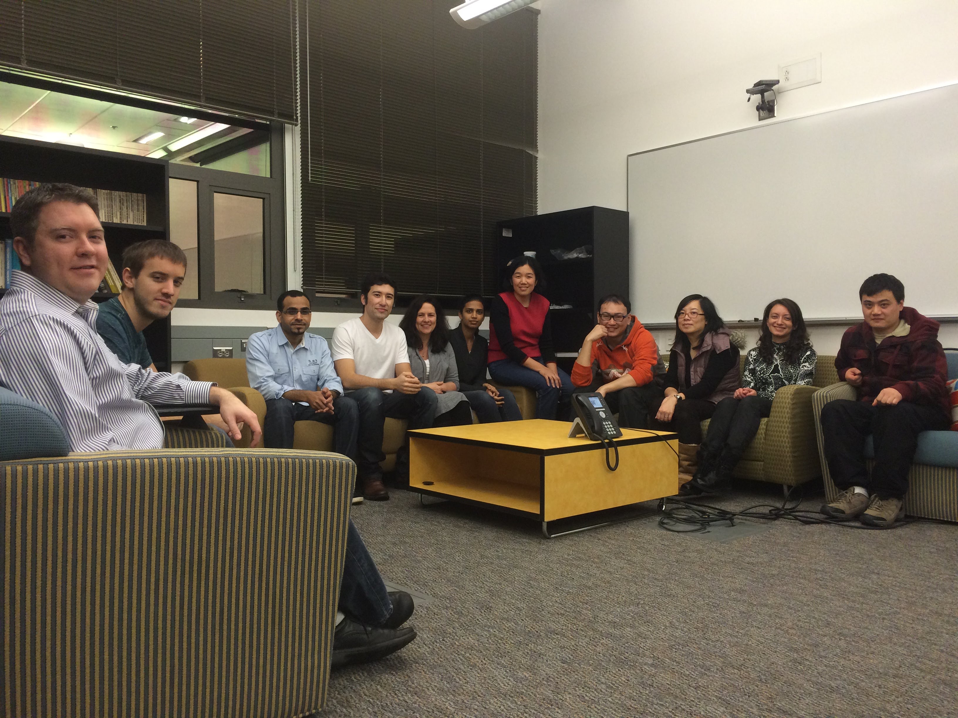 Dec 2014 (left to right): Delmar Davis, Nathan Duncan, Mohammed Daubal, Ailifan Aierken, Karen Potts, Subha Vasudevan, Hazeline Asuncion, Bang Liu, Qi Zhang, Sherry Ramzy, Lemuel Chao