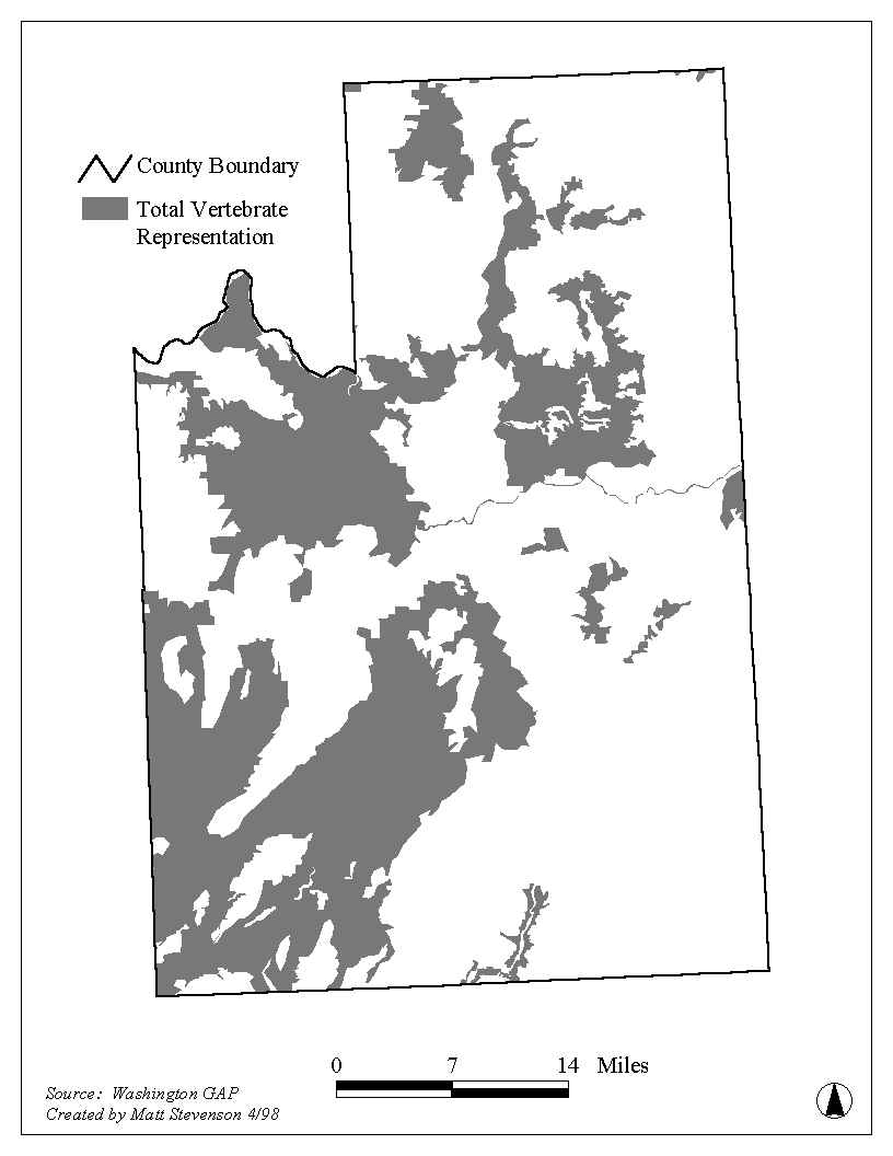 Terrestrial Vertebrate Representative Set Map
