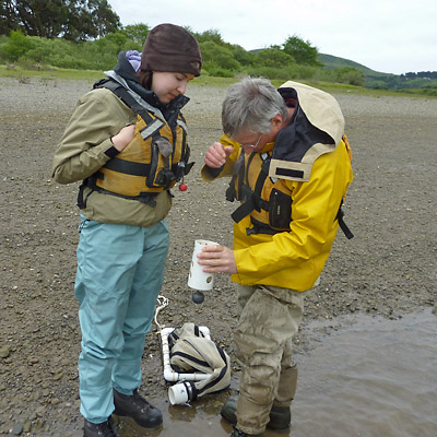 Student Erin Seghesio and staff Jeff Cordell