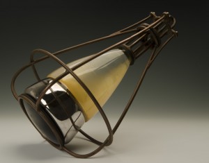 Amie McNeel | Gold Buoy, 2012 | 13.5 x 17 x 11” | steel, mirrored glass, rubber