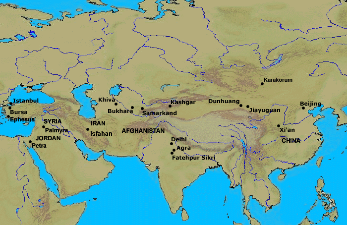 Cities along the Silk Road