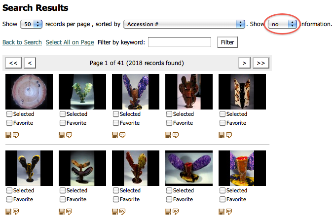 MDID show no information option for search results