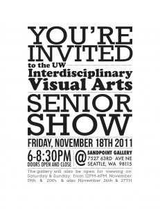 IVA Senior Show Flyer - November 2011