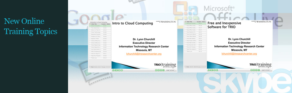 New Online Training Topics