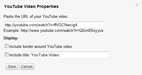 Replace the YouTube URL with your own