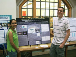 Pre-MAP students present their research at the Undergraduate Research
Symposium (photo by Daryl Haggard).