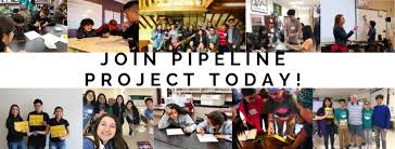 Photo collage of UW students at various in-school internship opportunities. Text overlaid reads "Join Pipeline Project Today!"