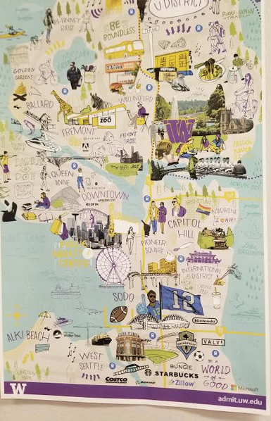 Illustrative map of Seattle