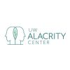 Green line illustration of two human face profiles, back to back. between them is a stylized leaf drawing. Text to the right reads "UW Alacrity Center"
