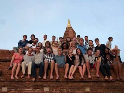 he 2013–2014 Luce Scholars gather at Shwesandaw Temple in Bagan, Myanmar to watch the sunset during their year-end wrap-up meeting.