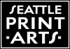 Black and white logo reading Seattle Print Arts
