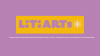 Purple and orange logo with the words "LitiArts" in lavender font