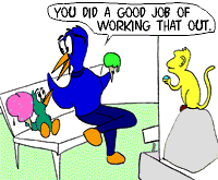 [Cartoon: Parent and child at zoo. Parent, "You did a good job of working that out."]