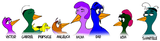 [Cartoon: Family characters]