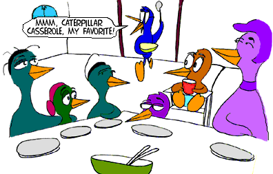 [Cartoon: Family at dinner]
