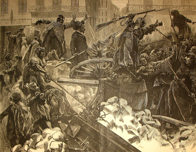 Baricade in Paris Harper's Weekly May 6, 1871