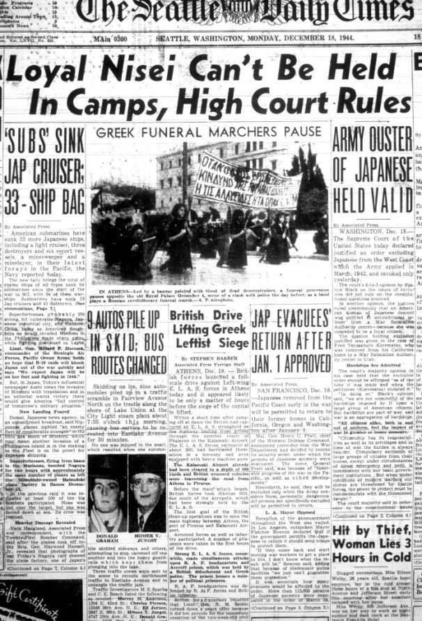 After Internment: Seattle's Debate Over Japanese Americans' Right to Return  Home - Seattle Civil Rights and Labor History Project