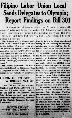 Blocking Racial Intermarriage Laws in 1935 and 1937: Seattle's First Civil Rights Coalition ...