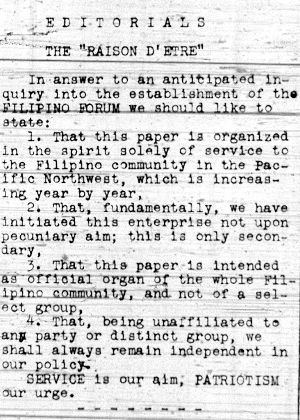The Filipino Forum Founding Years