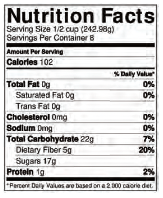 Apple Sauce Nutrition