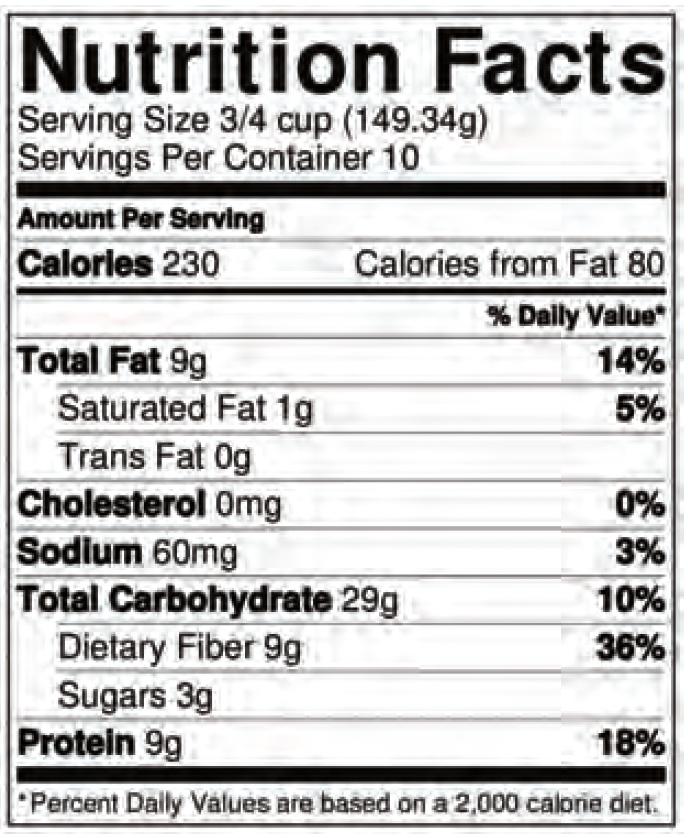 Bean-Calico-Salad-Nutrition