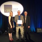 Professor Mark Haselkorn receives a distinguished article award at the STC awards event May 10, 2017