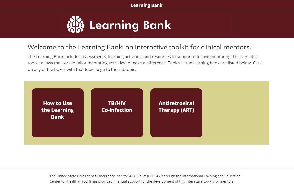 Learning Bank: an interactive toolkit for clinical mentors