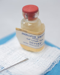 Vial of smallpox vaccine