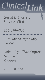 Geriatric & Family Services Clinic, 206-598-4080, Outpatient Psychiatry Center, 206-598-7798