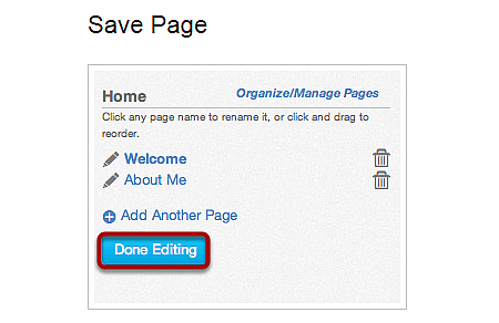 Saving Page