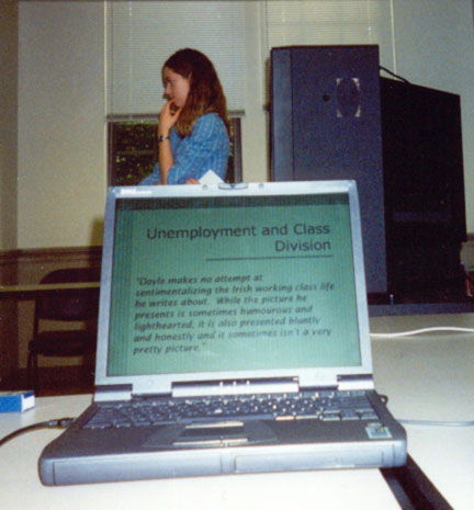 Image of Student Giving Presentation in Lockwood Course
