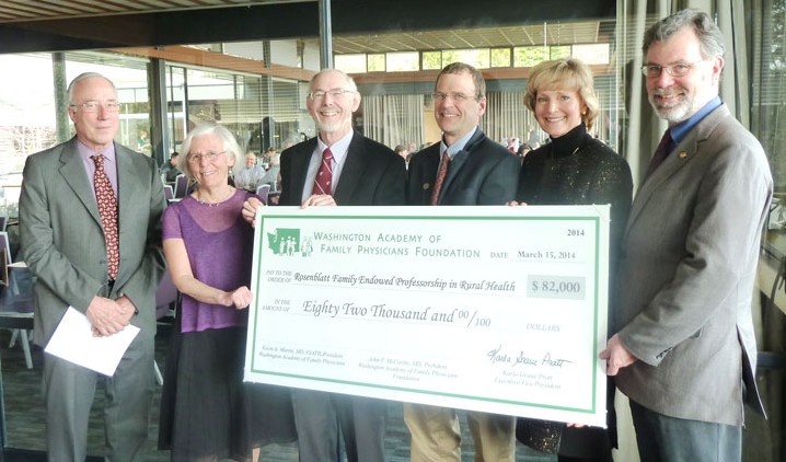 A milestone was reached on March 13th, 2014 as the Rosenblatt Family Endowed Professorship in Rural Health became fully funded.