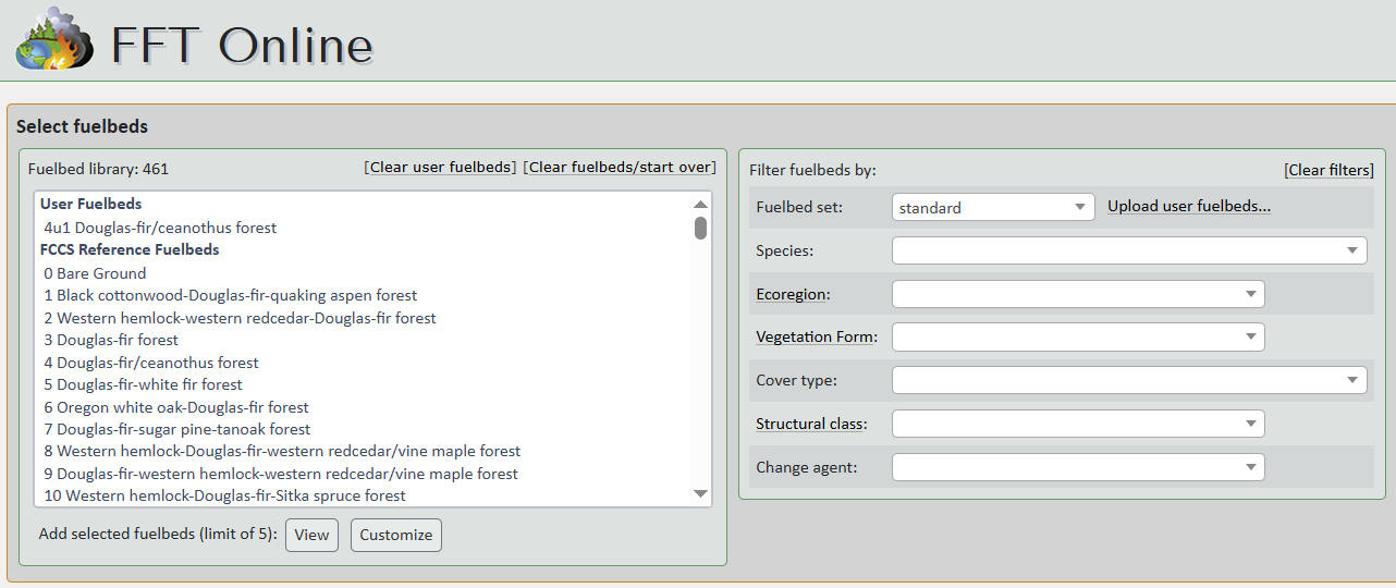 FFT main screen FFT main screen