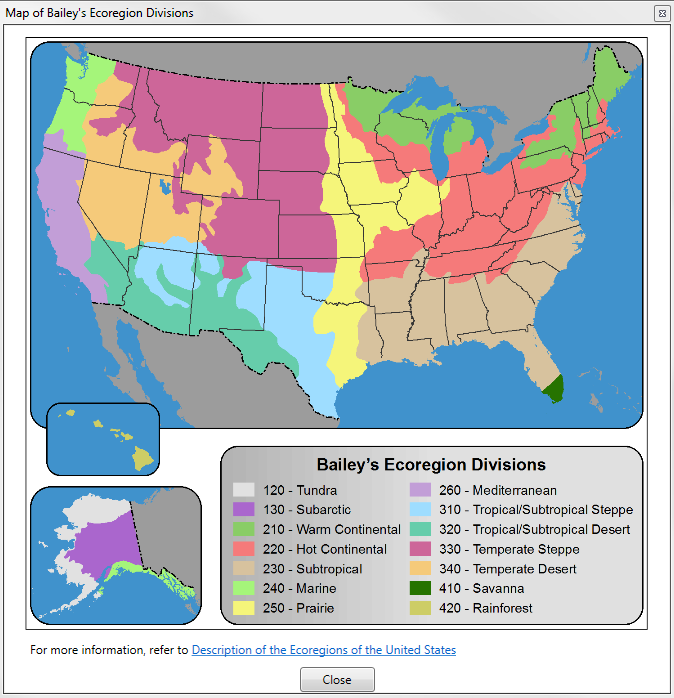 Bailey's Ecoregion Divisions