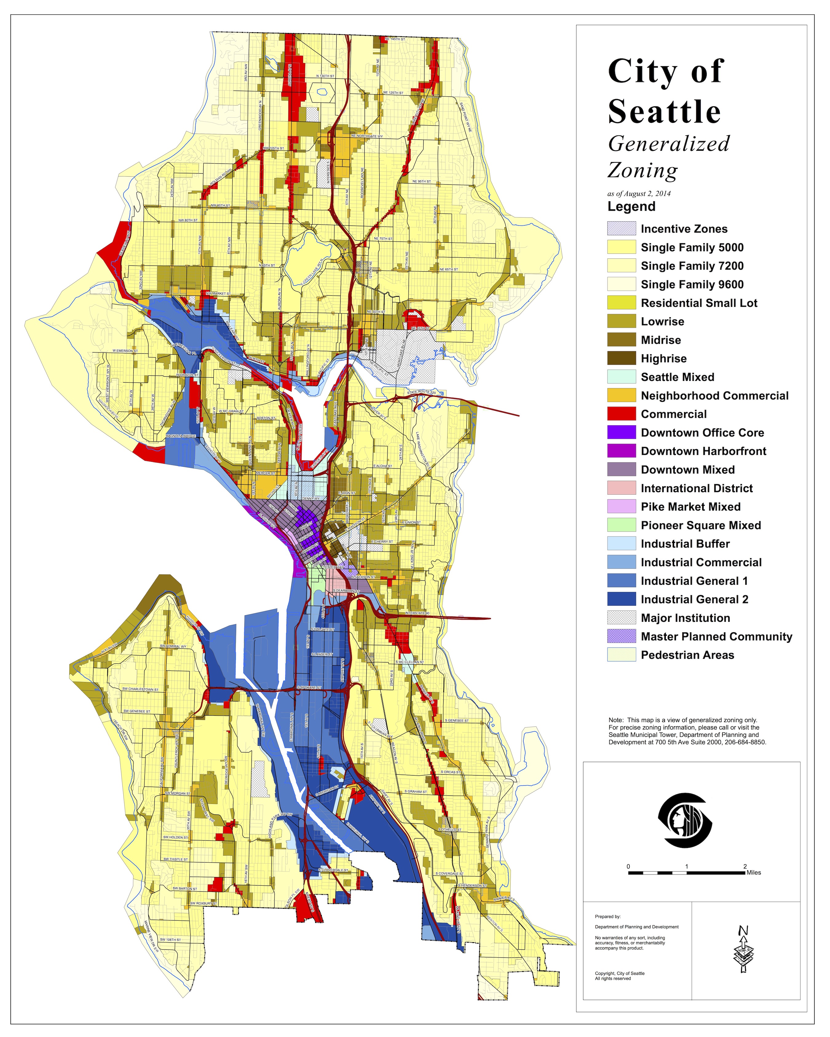 Seattle Interactive Zoning Map City Of Seattle Generalized Zoning · Spatial Storytelling In Seattle