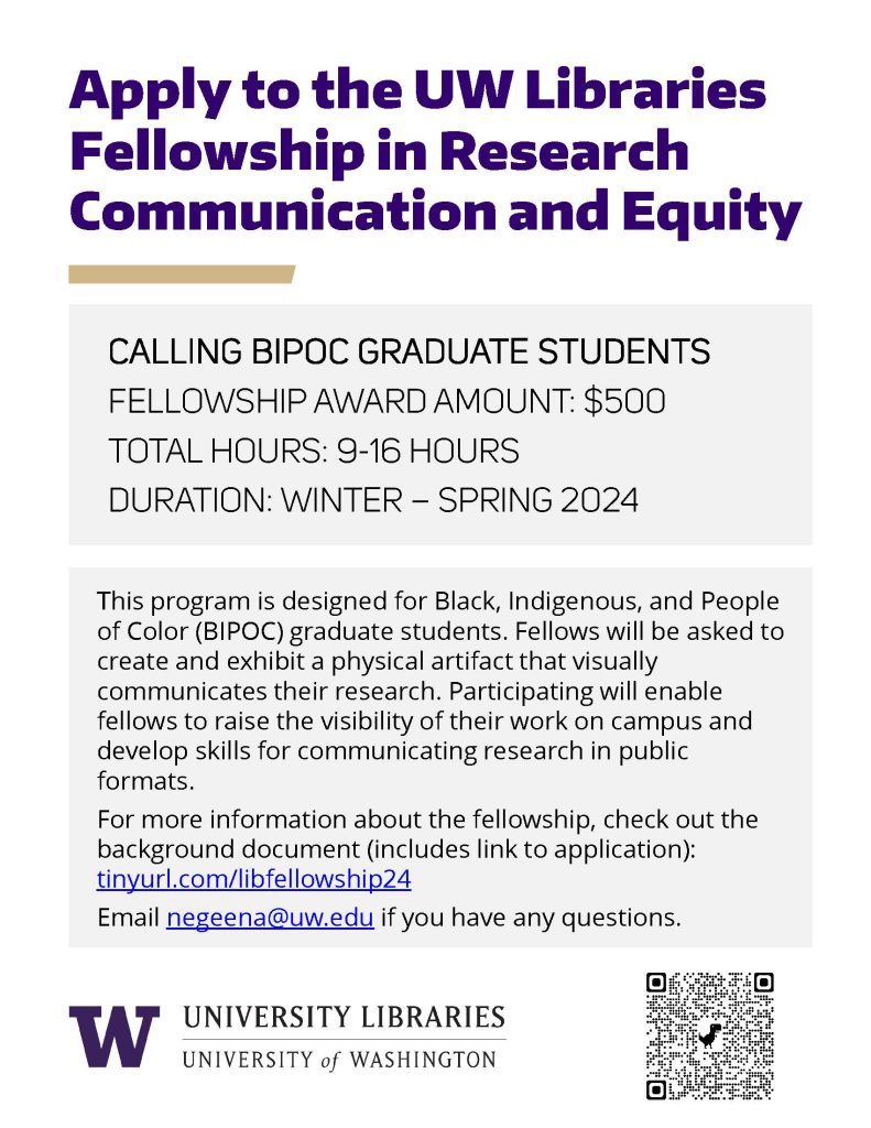 UW Libraries Fellowship in Research Communication and Equity