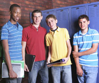 group of male teens