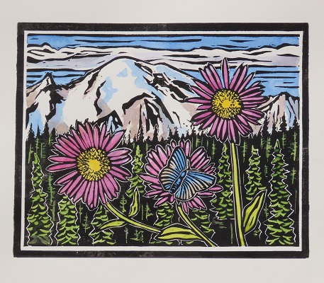 Cascade Aster and Blue by Molly Hashimoto