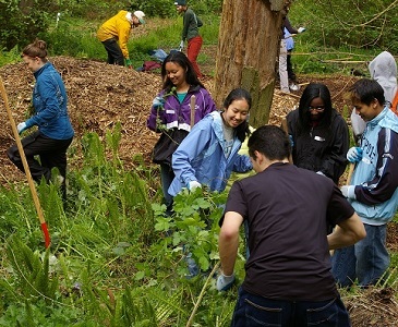 Earth Day volunteers