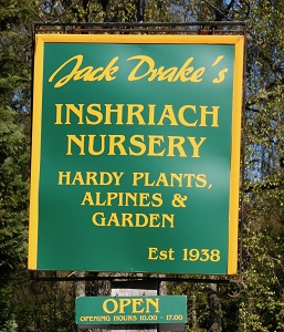 Inshriach Nursery sign photographed by Brian Thompson