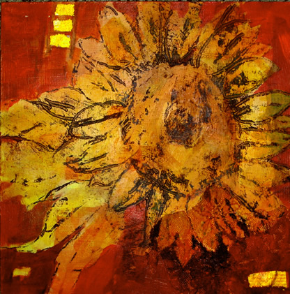 Lisa Snow Lady painting, helianthemum