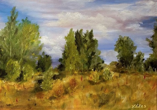 Painting of Union Bay Natural Area by Victoria Likes