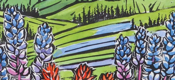 detail from cover of Wildflowers of the West by Molly Hashimoto