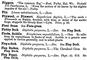 Detail from 1886 edition of A Dictionary of English Plant Names