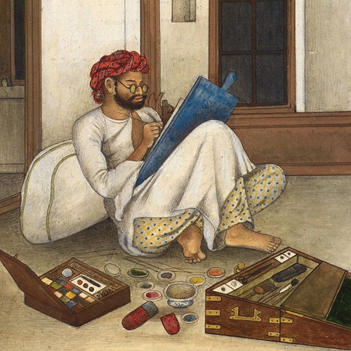 detail from Portrait of an Artist, artist unknown, 1825