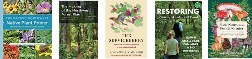 a collage of book covers on native plants